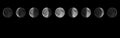 Phases of the Moon.ÃÂ Lunar cycle Royalty Free Stock Photo